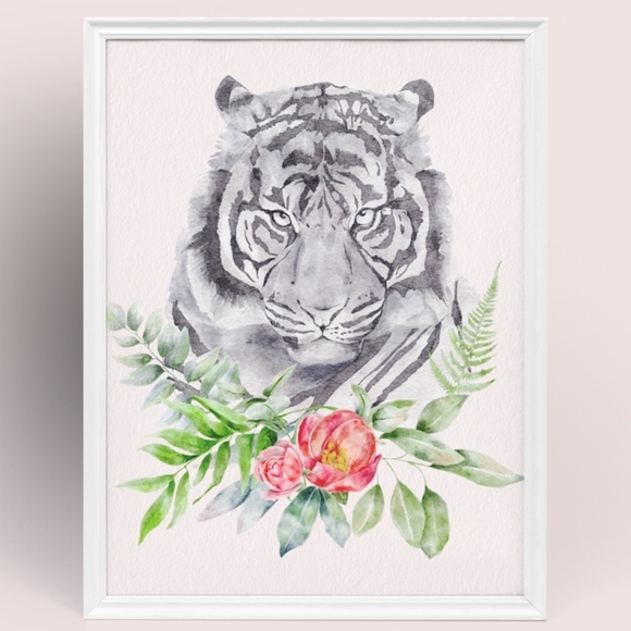 Other - Wall Art Watercolor Tiger Poster Print Unframed